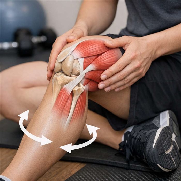 Rotation externe du genou : muscles, fonctionnement et exercices
