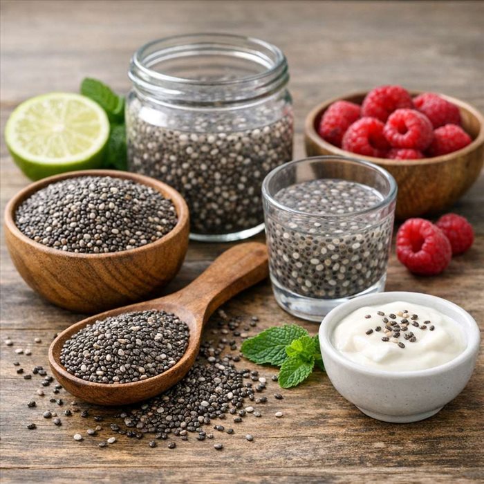 Bienfaits des graines de chia : fibres, oméga-3 et satiété