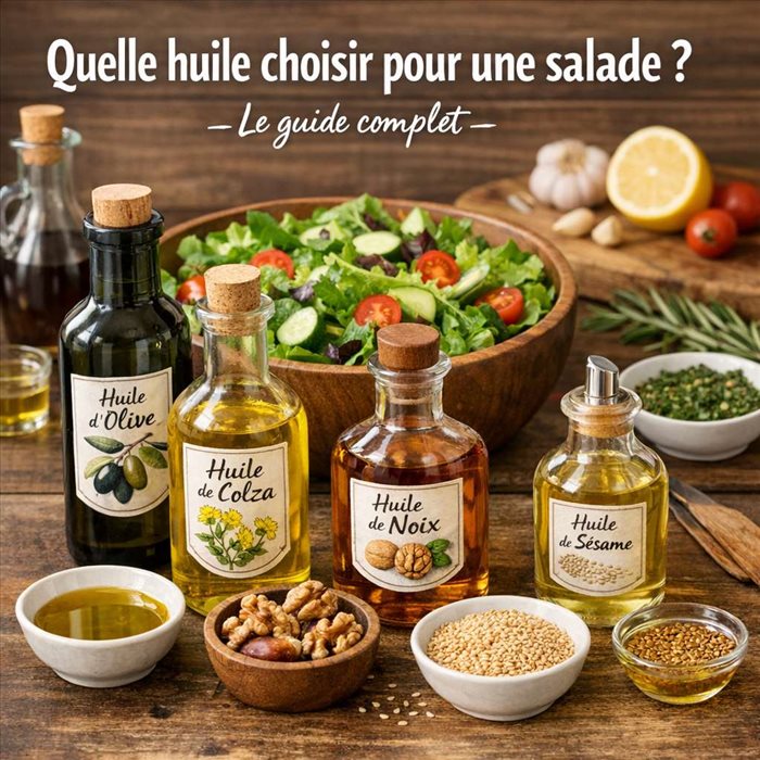 Quelle huile choisir pour une salade ? Guide des meilleures huiles